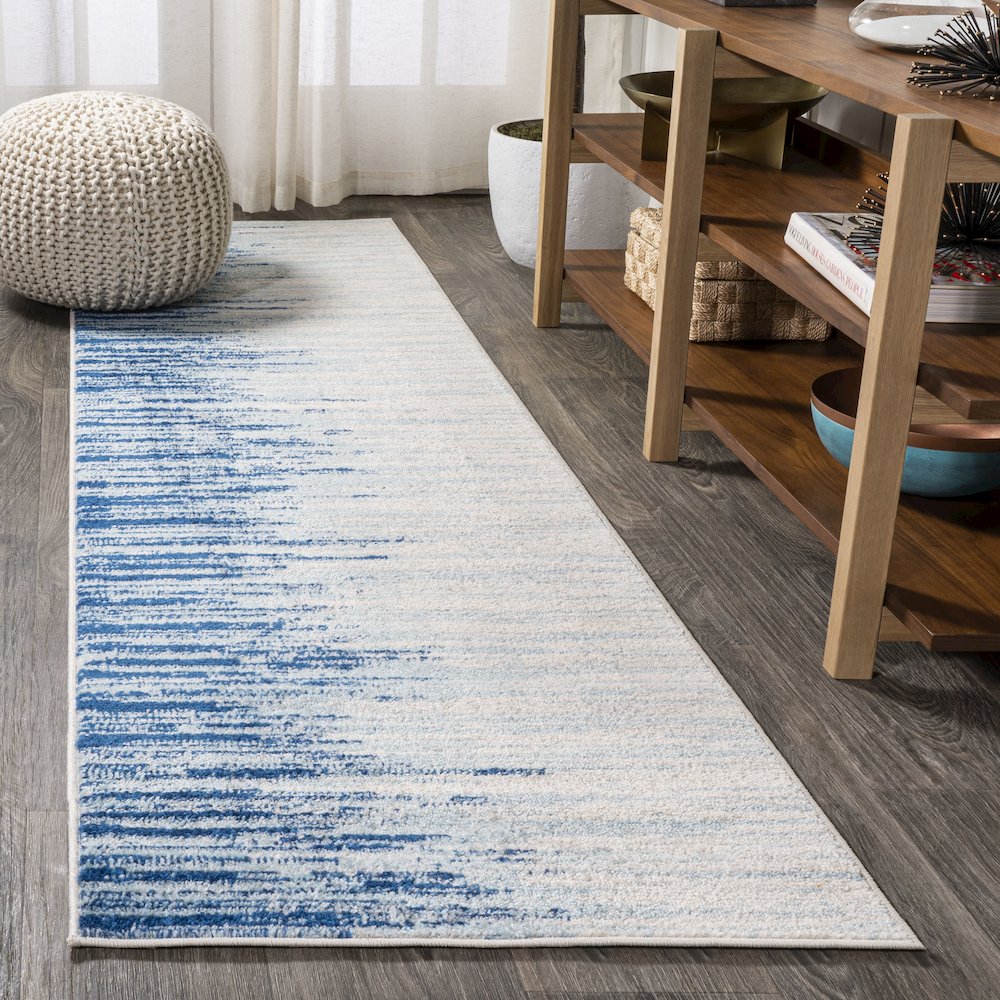 Linear Modern Half Stripe Area Rug