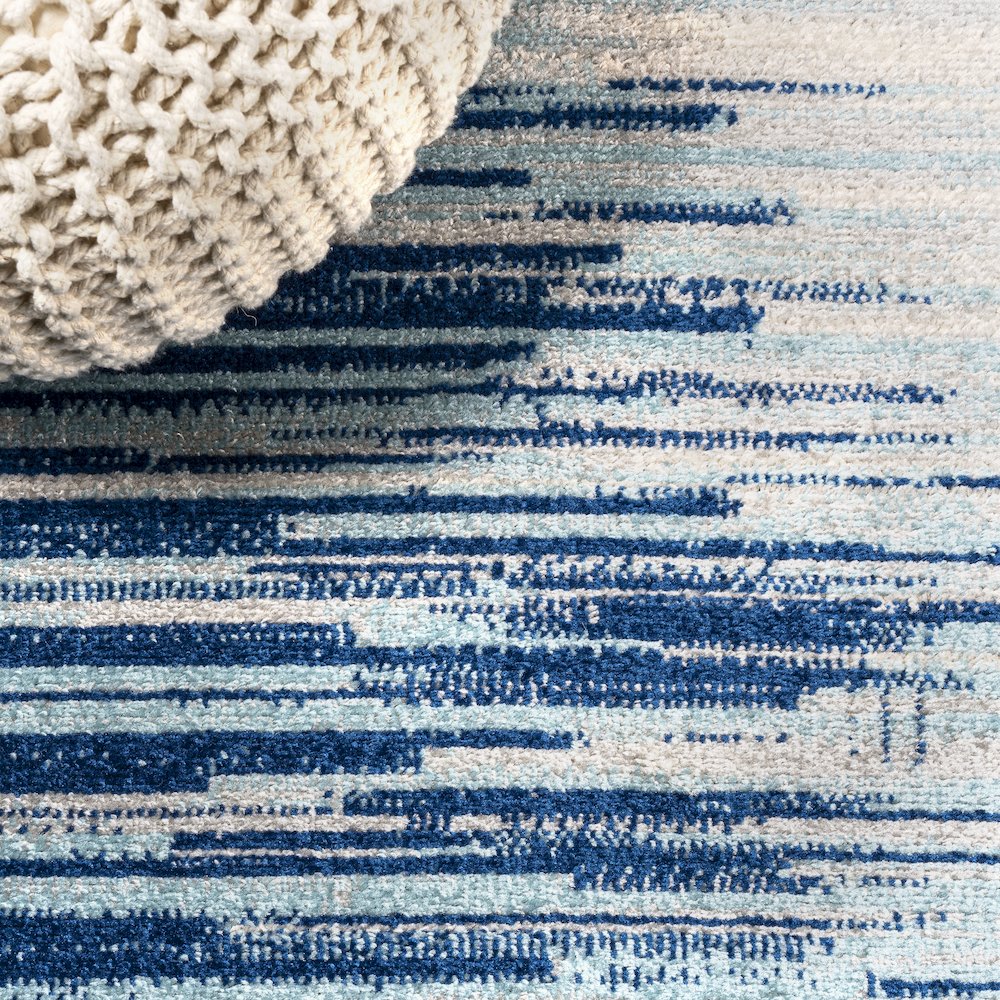 Linear Modern Half Stripe Area Rug