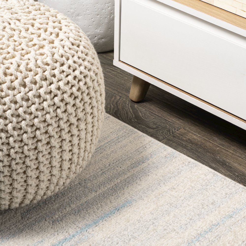 Linear Modern Half Stripe Area Rug