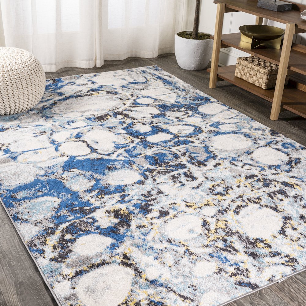 Pebble Marbled Abstract Area Rug
