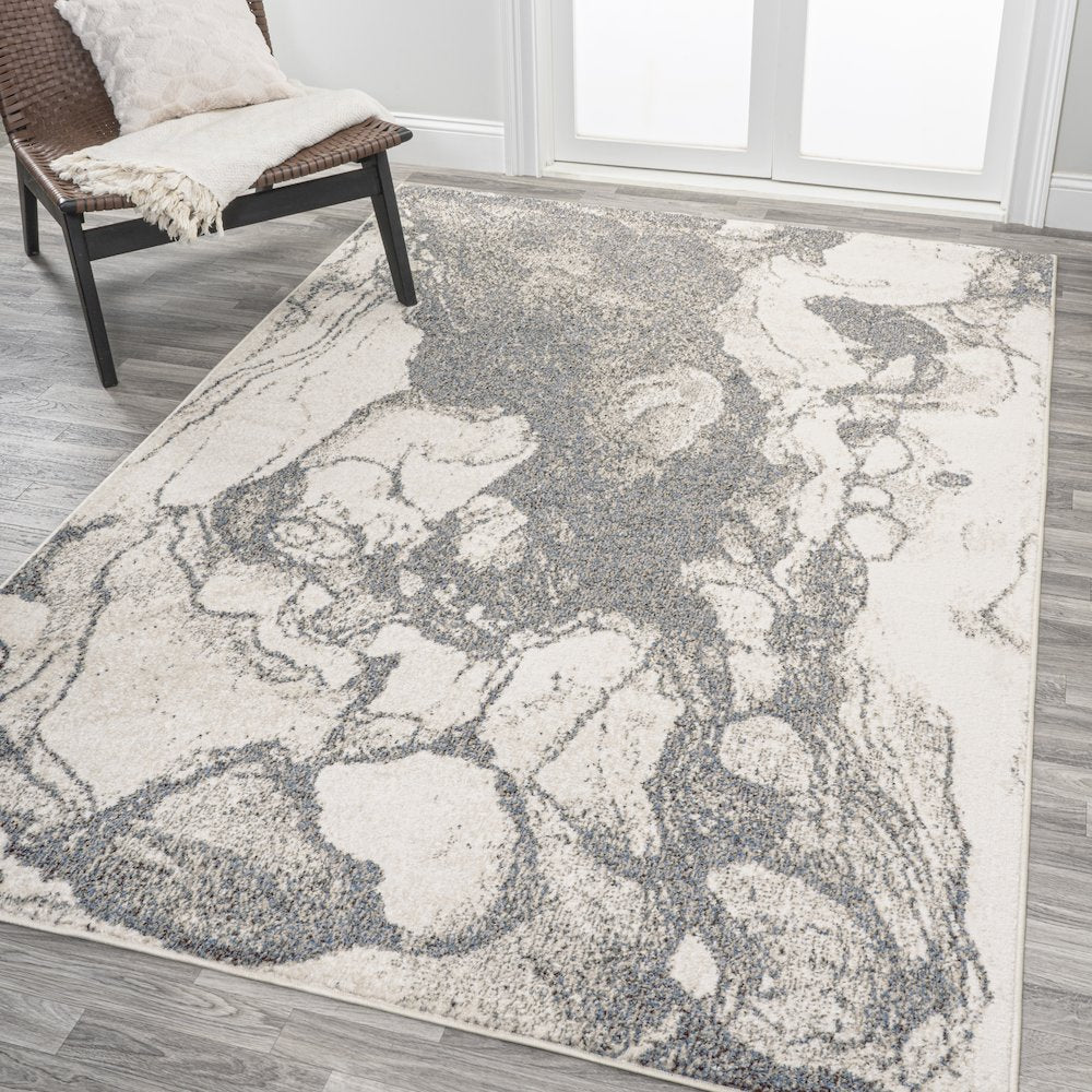 Marmo Abstract Marbled Modern Area Rug