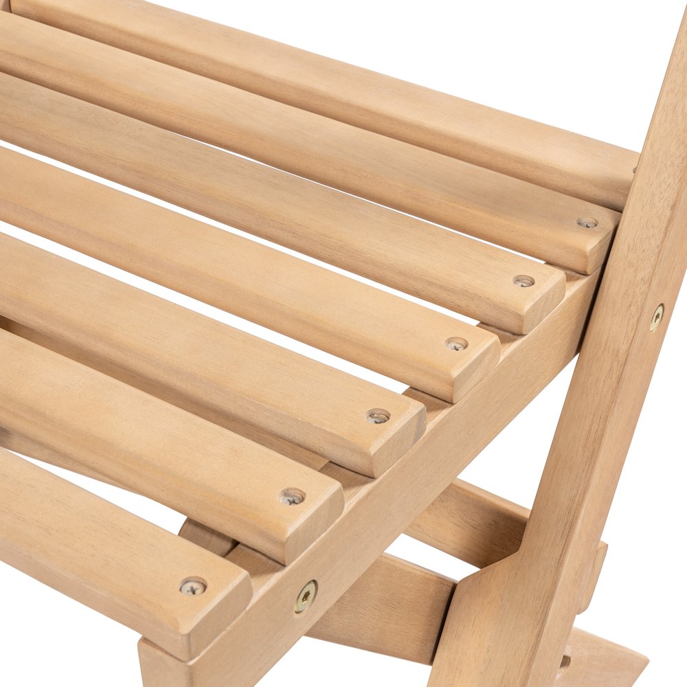 Cadiz Classic 3-Piece Solid Acacia Wood Outdoor Folding Bistro Set