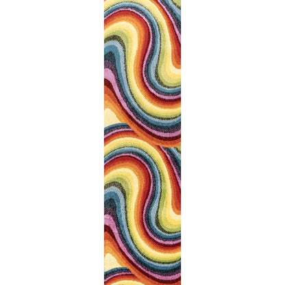 Flow Abstract Swirl Area Rug