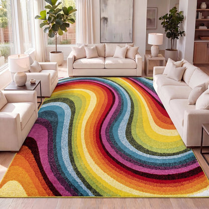 Flow Abstract Swirl Area Rug