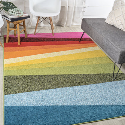 Prism Geometric Striped Area Rug