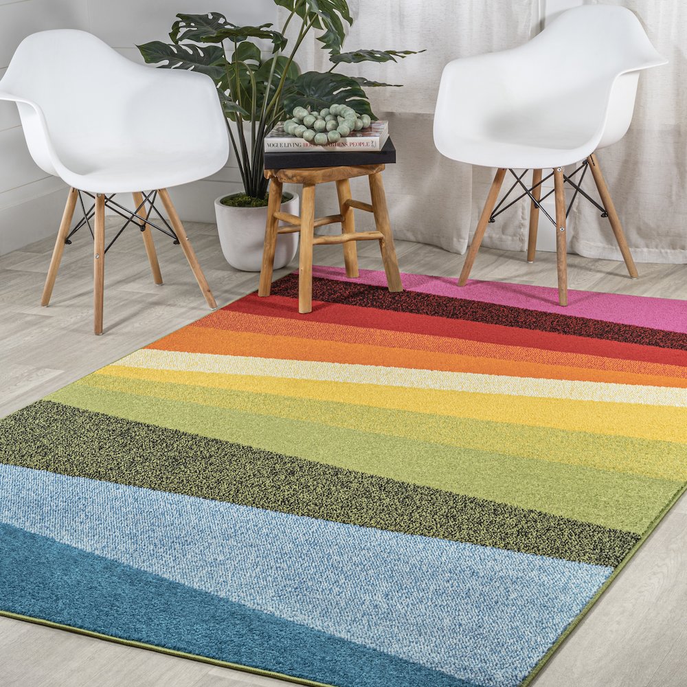 Prism Geometric Striped Area Rug