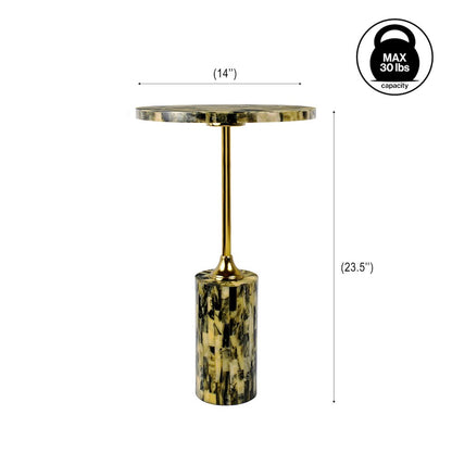 Hedda Art Deco 23.5" Round Pedestal Drink Table