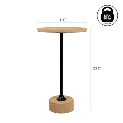 Calix 23.5" Minimalist Round Pedestal End Table