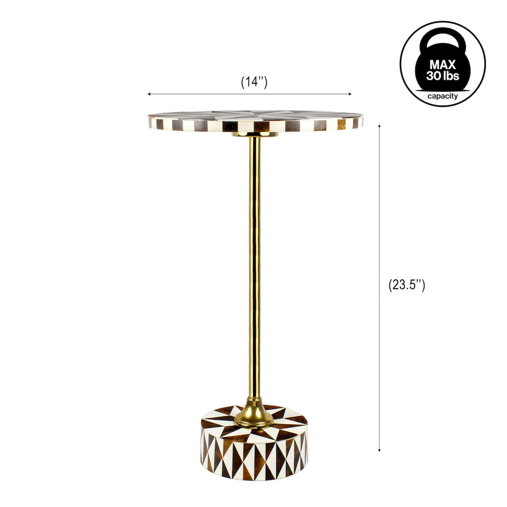 Calix 23.5" Minimalist Round Pedestal End Table