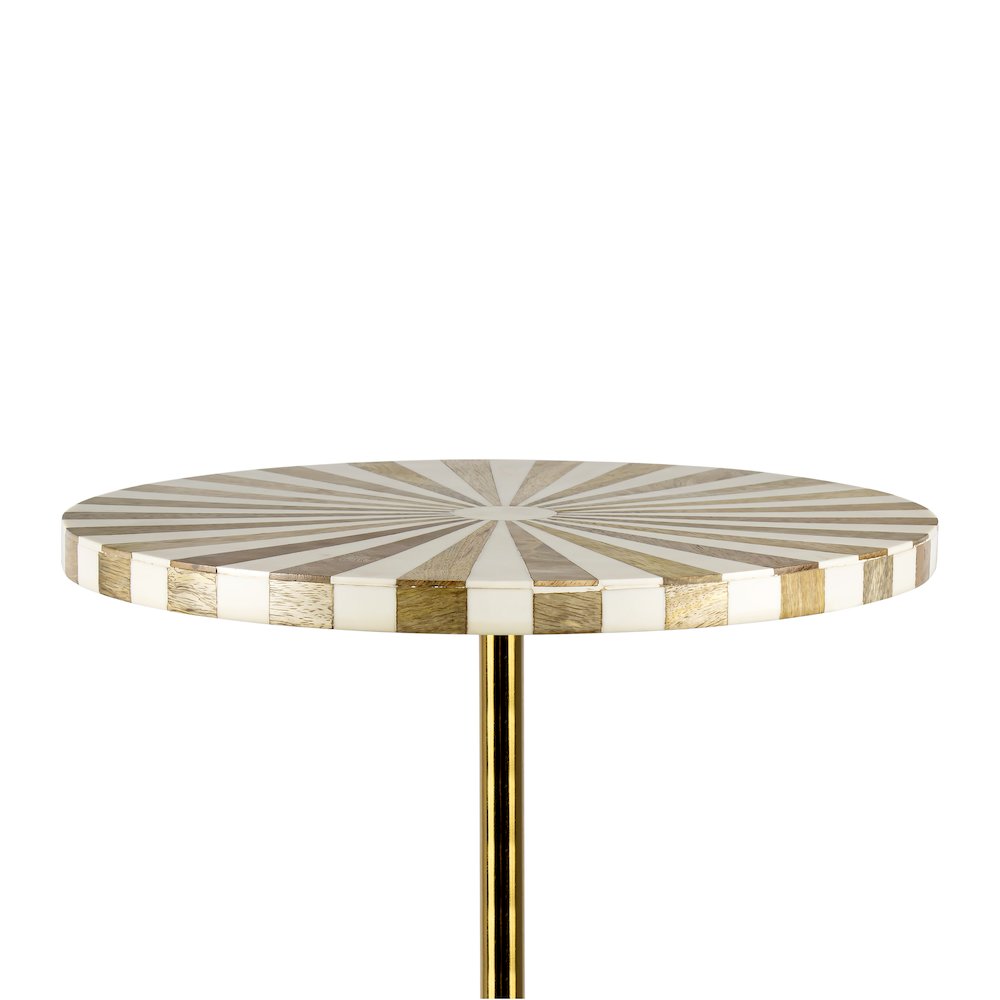 Calix 23.5" Minimalist Round Pedestal End Table