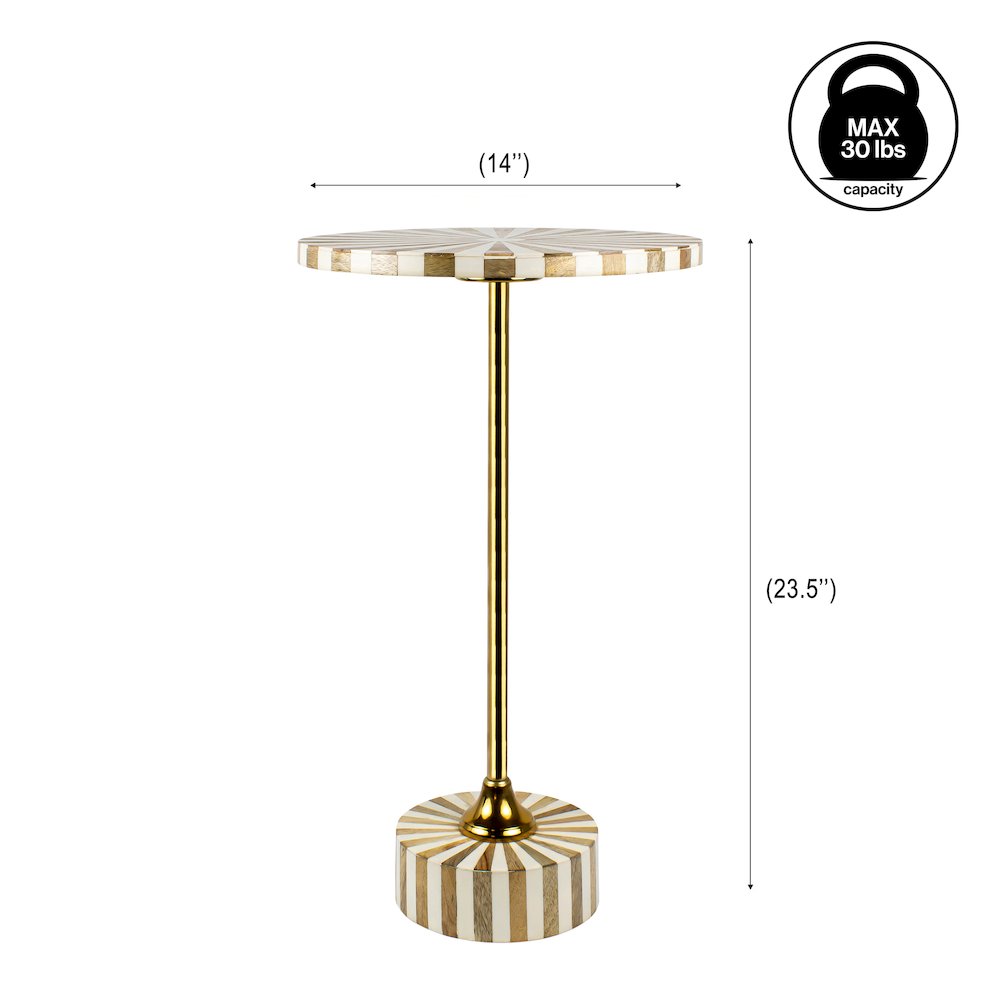 Calix 23.5" Minimalist Round Pedestal End Table