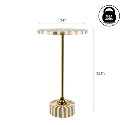 Calix 23.5" Minimalist Round Pedestal End Table