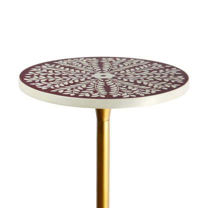 Nysha 25" Bohemian Round Accent Side Table
