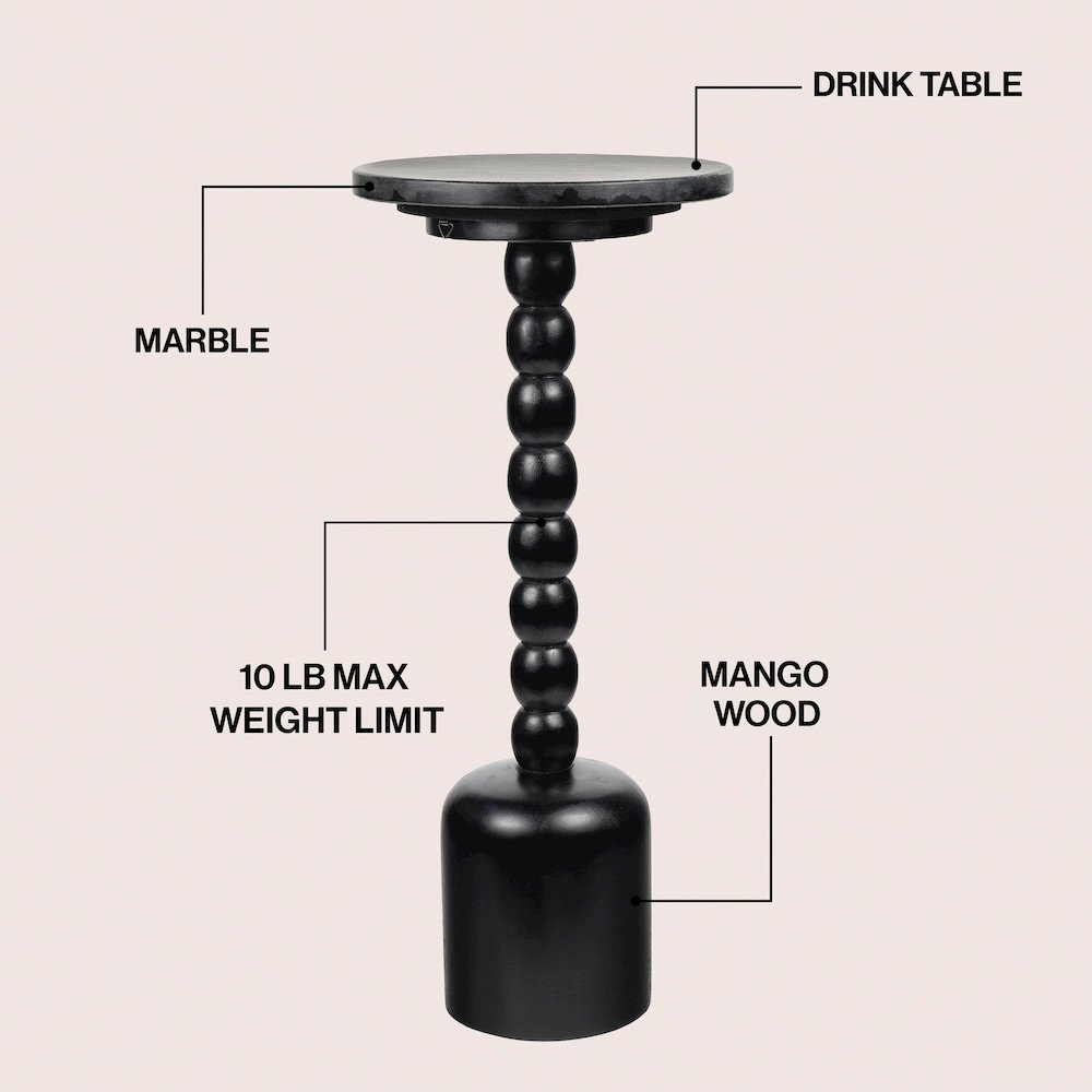 Turner Transitional 24.5" Tall Round Drink Table