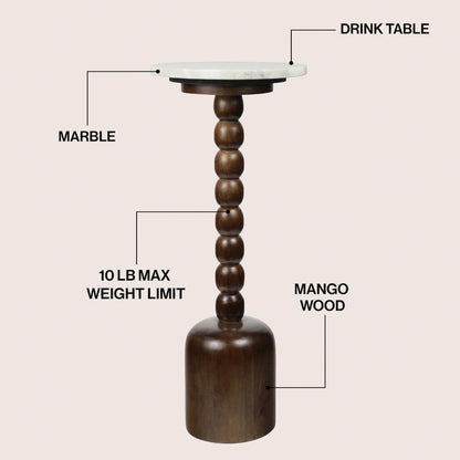 Turner Transitional 24.5" Tall Round Drink Table