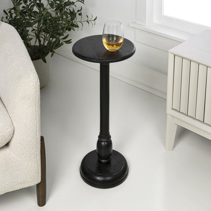Leopold 24.5" Traditional Solid Mango Wood Round Pedestal Drink Table