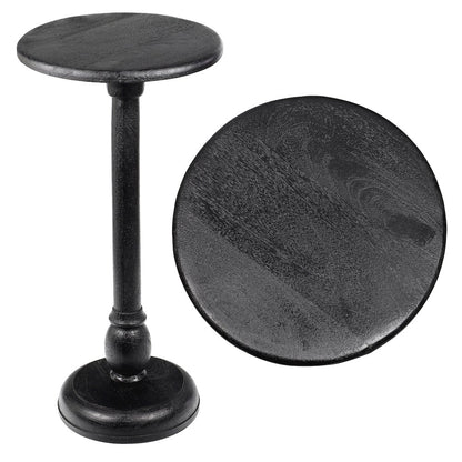 Leopold 24.5" Traditional Solid Mango Wood Round Pedestal Drink Table