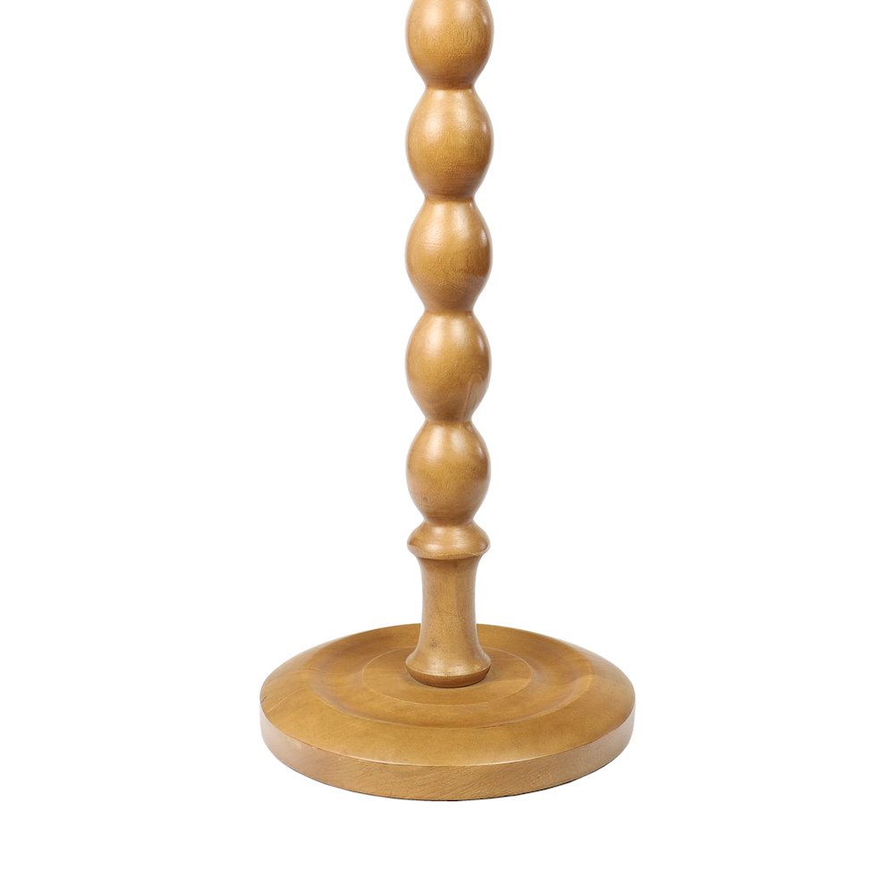 Augustus 11" x 24.5" Cottage Round Solid Mango Wood Spool Pedestal Drink Table