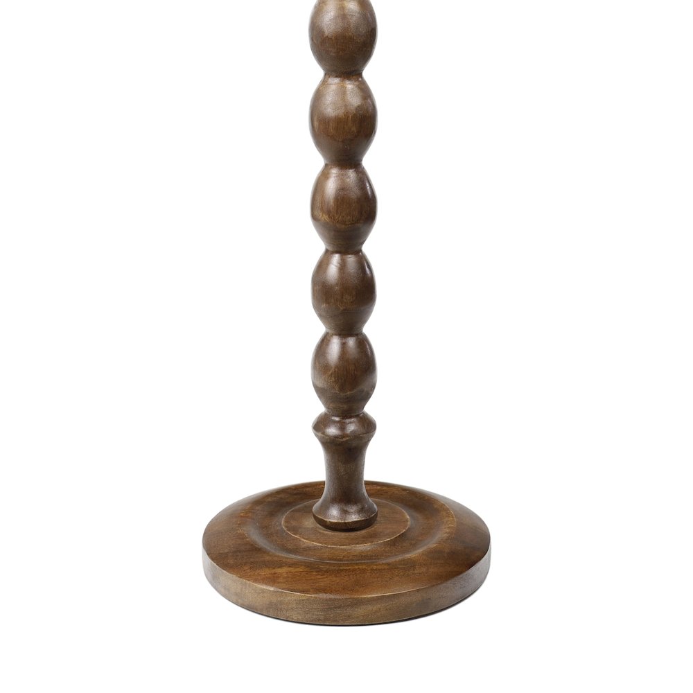 Augustus 11" x 24.5" Cottage Round Solid Mango Wood Spool Pedestal Drink Table