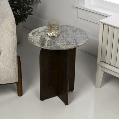 Naomi 18" Mid-Century Round End Table