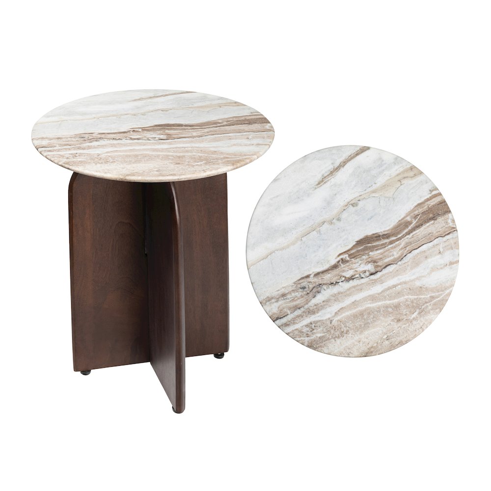 Naomi 18" Mid-Century Round End Table