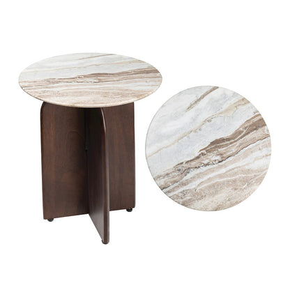 Naomi 18" Mid-Century Round End Table