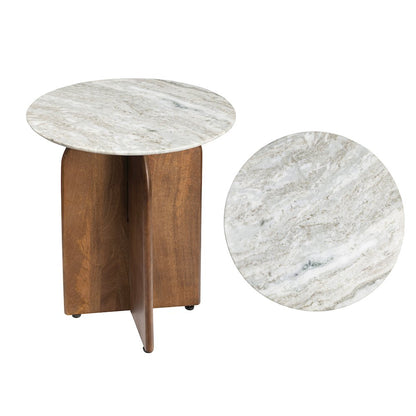 Naomi 18" Mid-Century Round End Table