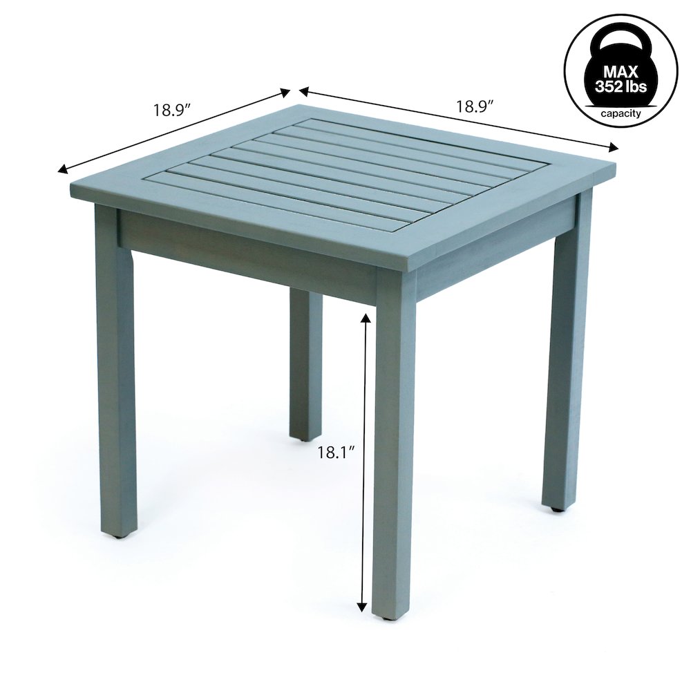 Archer 18" Modern Square Acacia Wood Outdoor Side Table