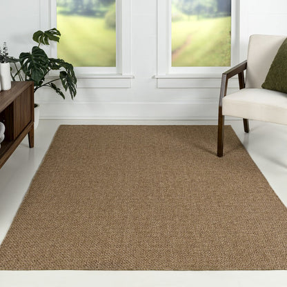 Solana Easy Jute Rustic Solid Color Natural Indoor/Outdoor Area