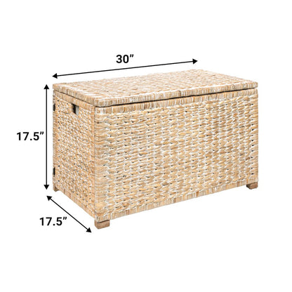 Anada Handwoven Wicker Weave Storage Trunk