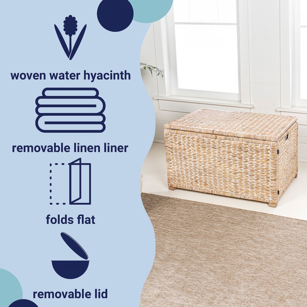 Anada Handwoven Wicker Weave Storage Trunk