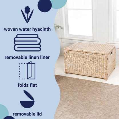 Anada Handwoven Wicker Weave Storage Trunk