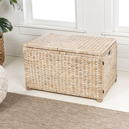 Anada Handwoven Wicker Weave Storage Trunk