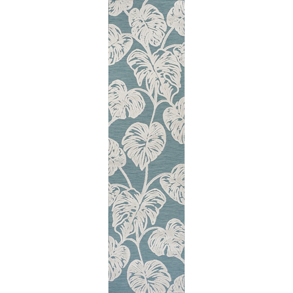 Tobago High-Low Two Tone Monstera Leaf Area Rug