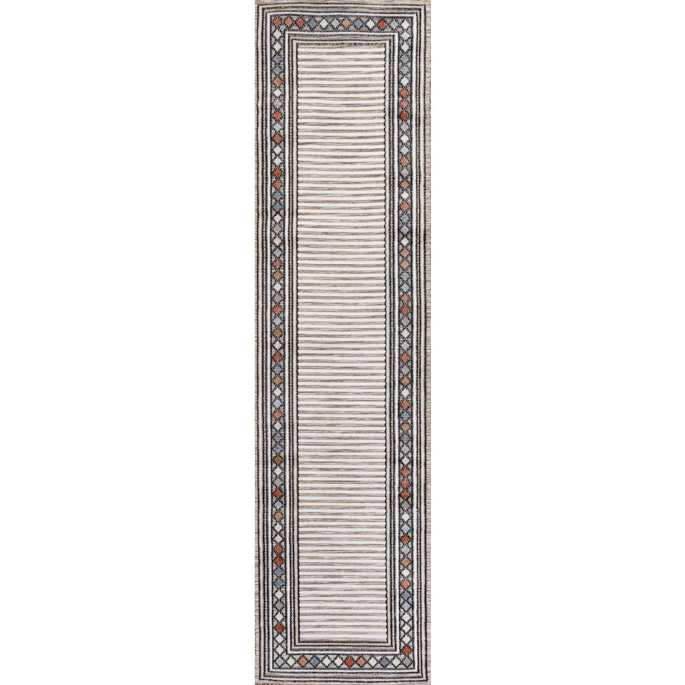 Sebastian High-Low Modern Diamond Border Area Rug