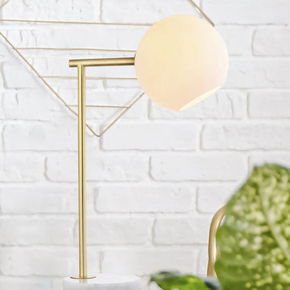 Charles Metal/Marble Led Table Lamp