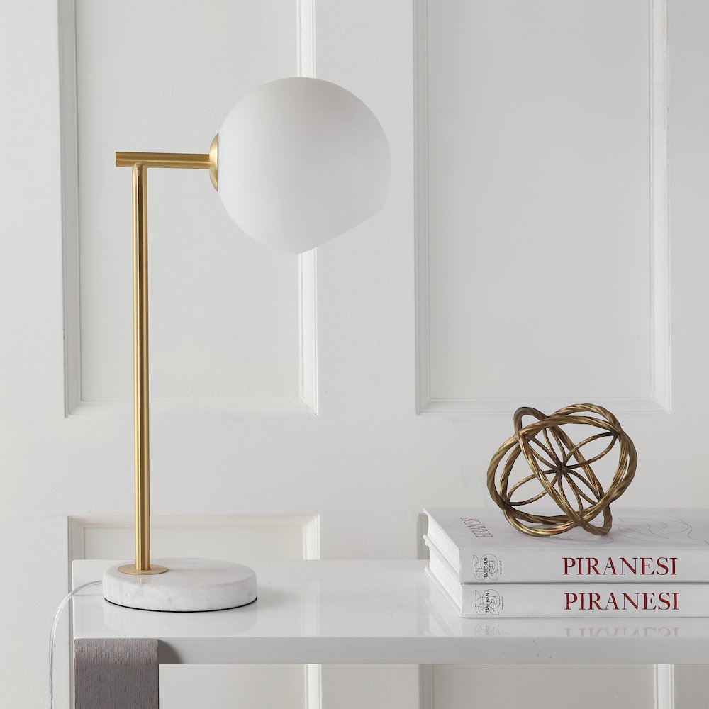Charles Metal/Marble Led Table Lamp