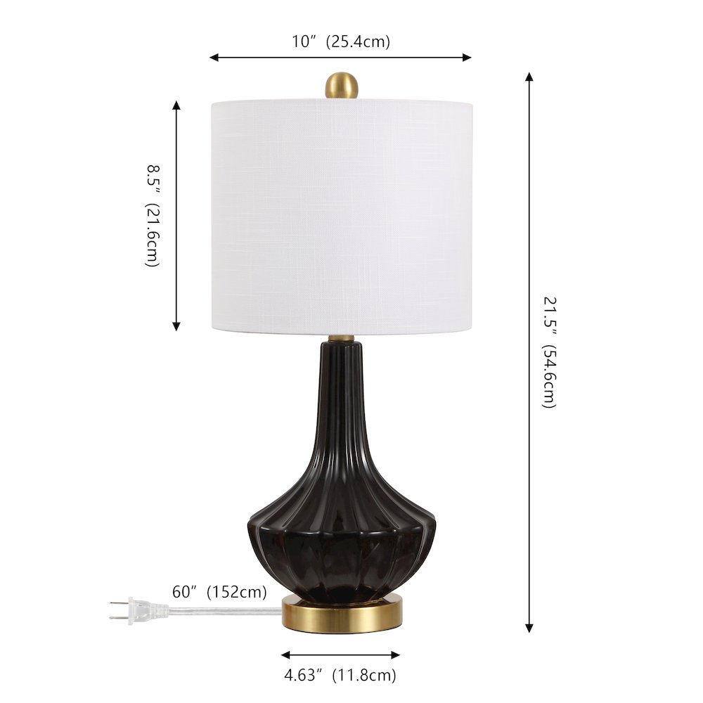 Parker Ceramic/Metal Gourd LED Table Lamp