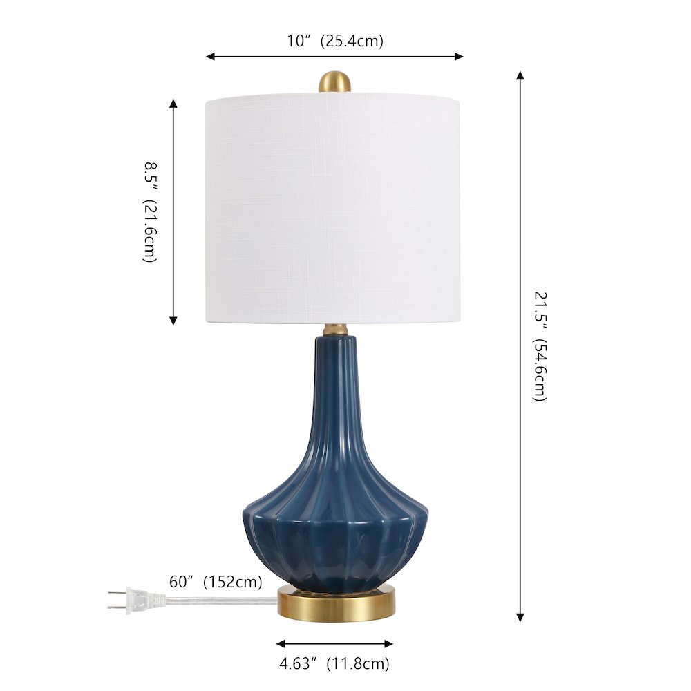 Parker Ceramic/Metal Gourd LED Table Lamp