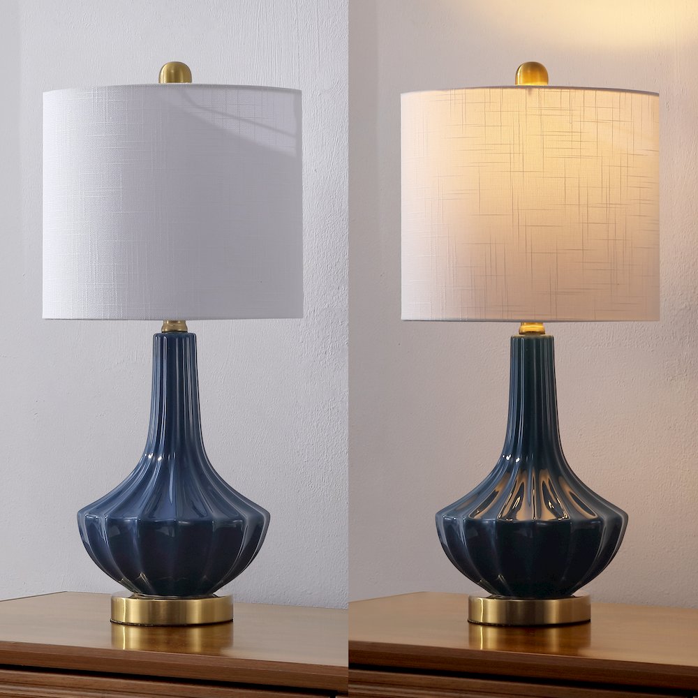 Parker Ceramic/Metal Gourd LED Table Lamp