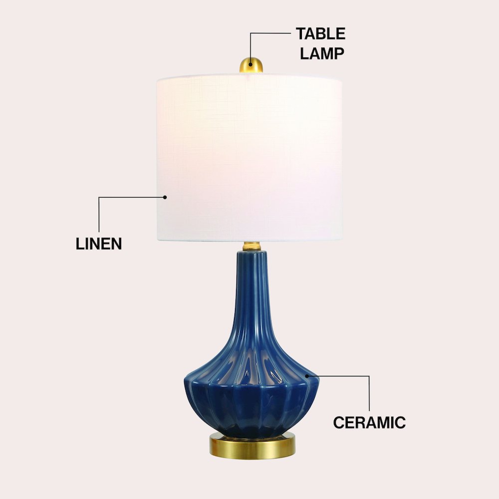 Parker Ceramic/Metal Gourd LED Table Lamp