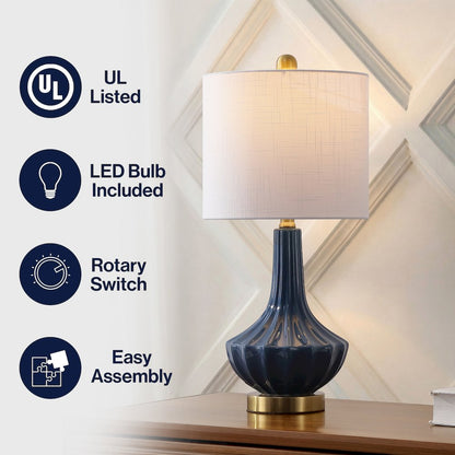 Parker Ceramic/Metal Gourd LED Table Lamp