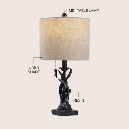 Gaston Resin Mini LED Table Lamp Antique