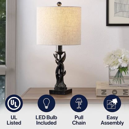 Gaston Resin Mini LED Table Lamp Antique