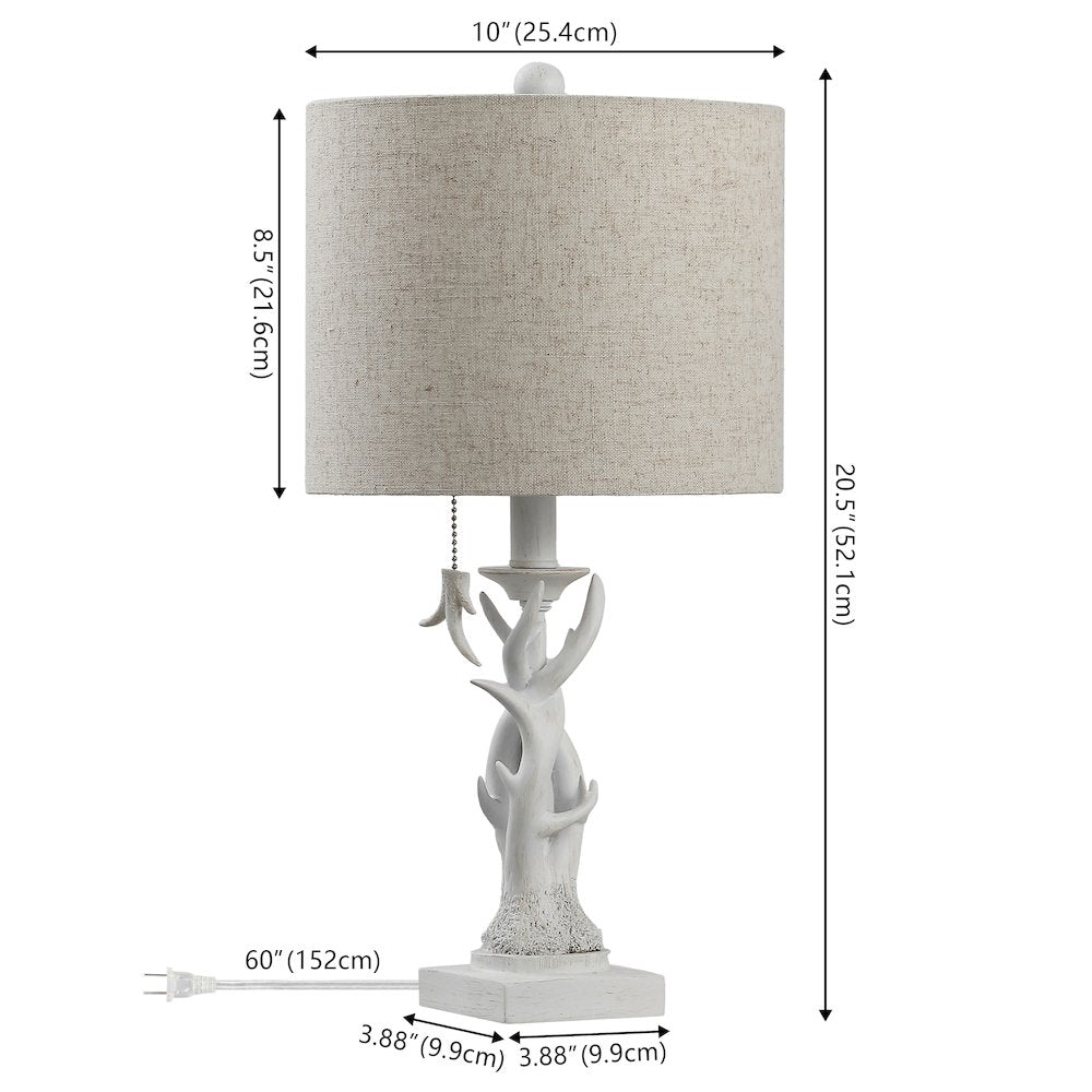 Gaston Resin Mini LED Table Lamp Antique