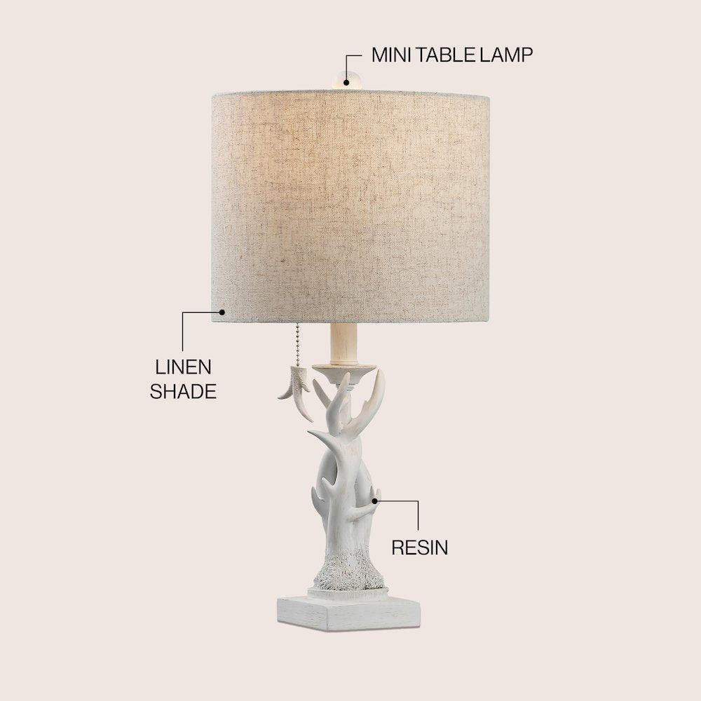 Gaston Resin Mini LED Table Lamp Antique