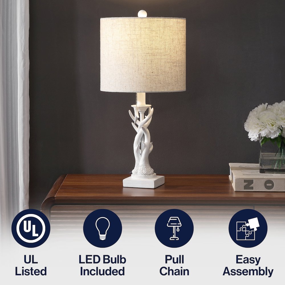 Gaston Resin Mini LED Table Lamp Antique