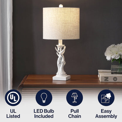 Gaston Resin Mini LED Table Lamp Antique