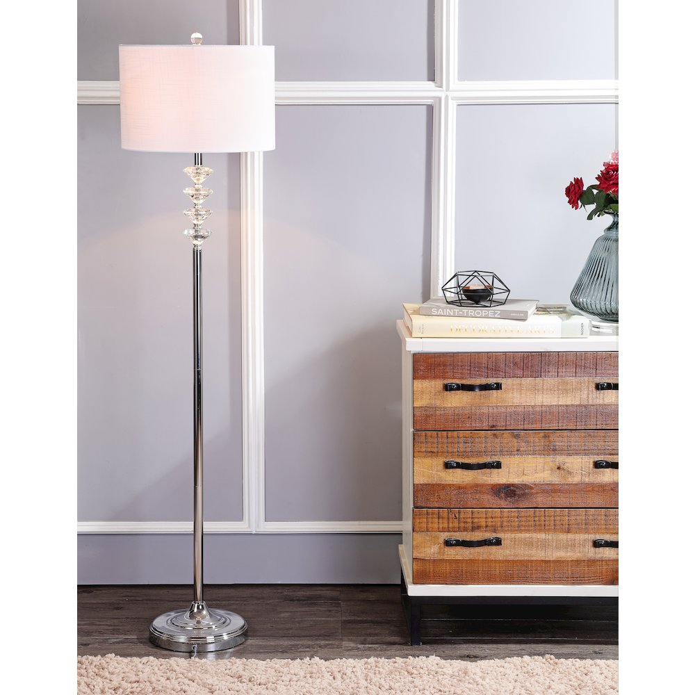 Mia Crystal/Metal Led Floor Lamp