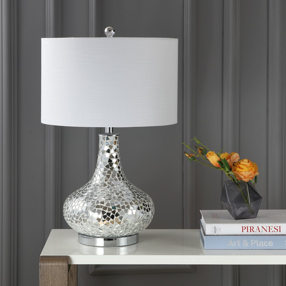Emilia Mirrored Mosaic Led Table Lamp